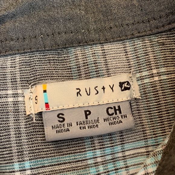 Blue and green flannel - Picture 2 of 2